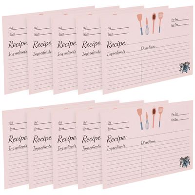 FOMIYES 50 Blank Recipe Cards, Durable Paper, DIN A6