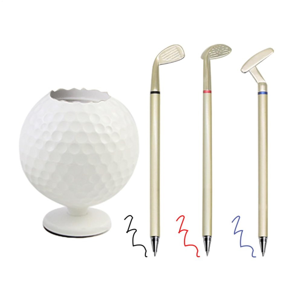 Golf Pen Holder with 3 Golf Club Pens