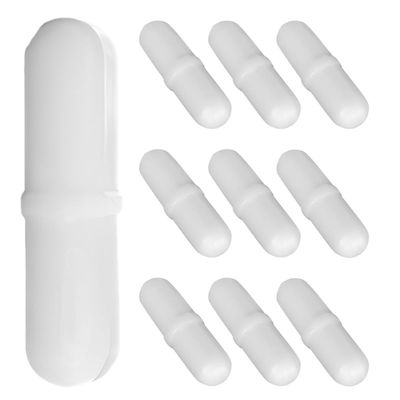 SHINEOFI 10-Piece Cylindrical Magnetic Stir Bars for Laboratory Liquid Mixing