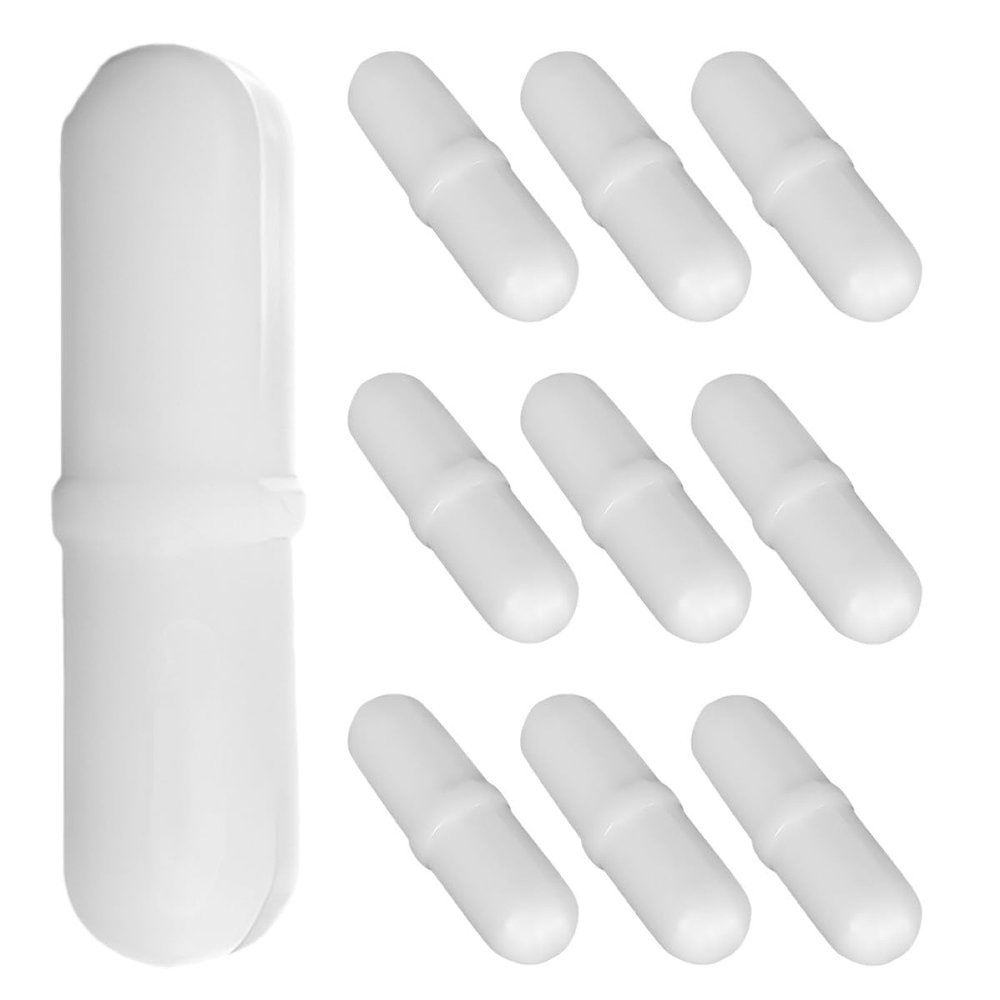 SHINEOFI 10-Piece Cylindrical Magnetic Stir Bars for Laboratory Liquid Mixing