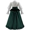 CR ROLECOS Black Victorian 2-Piece Dress, 1800s Edwardian Ball Gown, New, M view 2