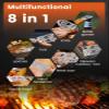 Landrip 2-Piece BBQ Grill Spatula Set, 8-in-1 Stainless Steel Grill Utensils with Wooden Handles view 4