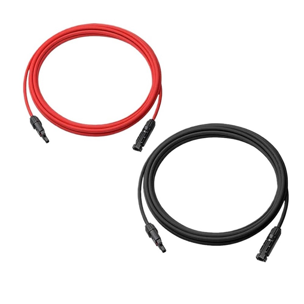 Solar Panel Extension Cable with Waterproof Plugs and Sockets, 16/14/12/10 AWG, 6 m