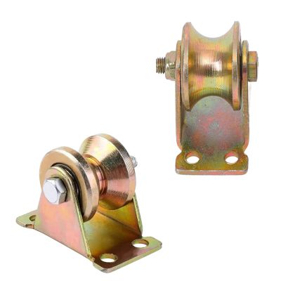 Set of 2 80 mm V/U-Groove Pulleys, 200 kg Capacity