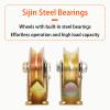Set of 2 80 mm V/U-Groove Pulleys, 200 kg Capacity view 3