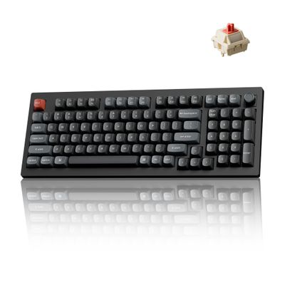 Keychron V5 Ultra 8K Wireless Hot-Swappable RGB-Backlit Red Switch - Black