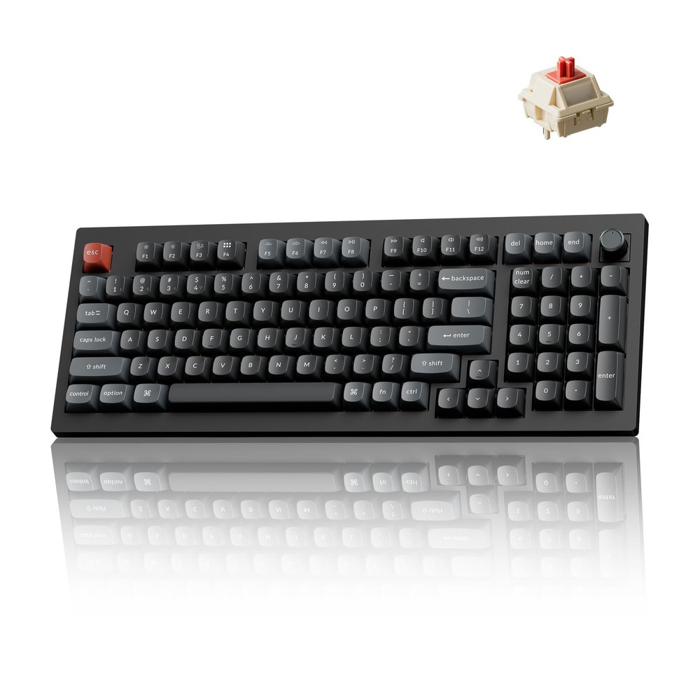 Keychron V5 Ultra 8K Wireless Hot-Swappable RGB-Backlit Red Switch - Black