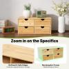 Bamboo Desk Organizer with 4 Drawers view 2