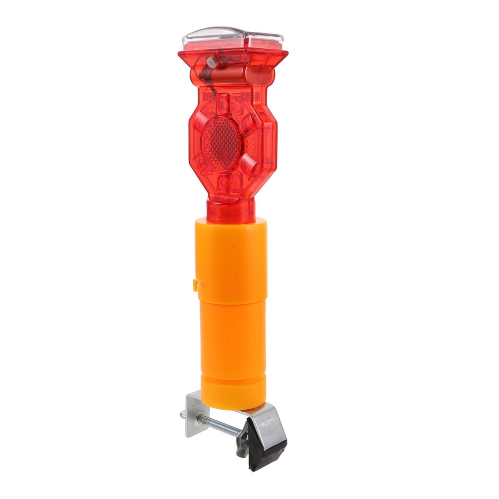 Solar-Powered LED Warning Light for Construction Sites, ABS/AS
