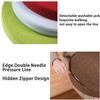 JORTUIO Round Seat Cushion, 30/35/40/45/50 cm, Memory Foam, 3/5/8 cm Thick, Removable Cover, Light Blue, 30 x 5 cm view 4