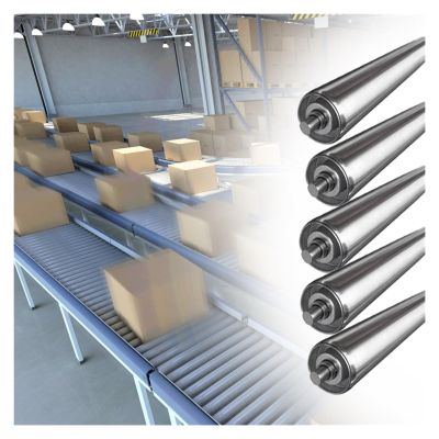 Heavy-Duty Stainless Steel Conveyor Rollers, 25 mm, 5-Pack