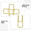 UTHCLO Decorative Metal Paper Clips for Document Organization, 100 Pieces, Heart and Cross Shapes view 3