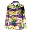 Women's Colorful Printed Carnival Blouse with Long Sleeves view 4