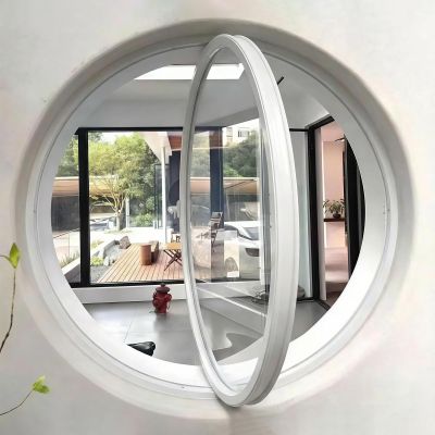 360° Rotating Round Window with Customizable Aluminum Frame and Tempered Glass