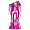 Yiesvsov Girls' Metallic Sequin Fringe Jumpsuit, Dark Pink, 122-128 view 3