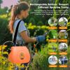 Qdreclod 8L Electric Pressure Sprayer, 1500mAh USB-Rechargeable, 3 Nozzles & Telescopic Wand, Orange view 2