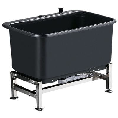 LYDBMYT Commercial Floor-Mount Mop Sink, 60 cm, Multipurpose Utility Sink with Drain, Gray