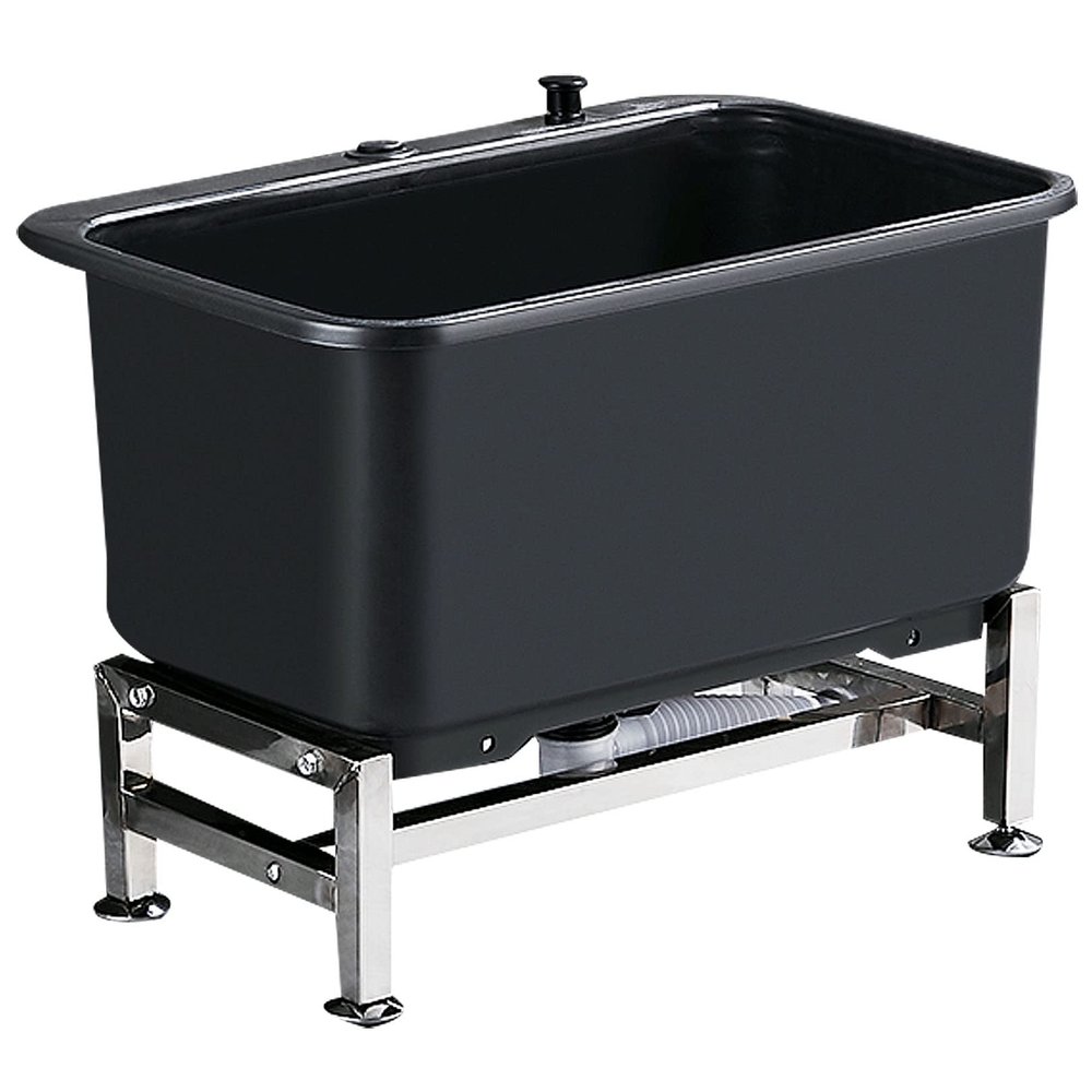 LYDBMYT Commercial Floor-Mount Mop Sink, 60 cm, Multipurpose Utility Sink with Drain, Gray