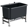 LYDBMYT Commercial Floor-Mount Mop Sink, 60 cm, Multipurpose Utility Sink with Drain, Gray view 1