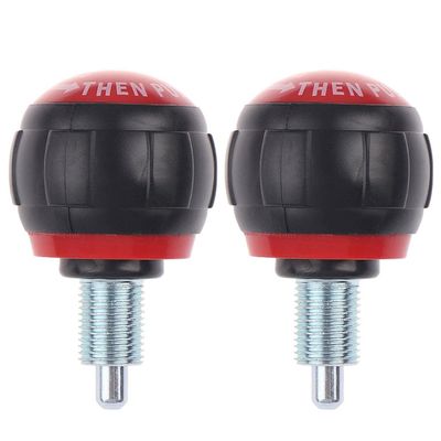 Gettimore Pull Pin Spring Knob, Height Adjustment, Steel, Iron and ABS Plastic, Ergonomic Spring Handle, Red, 2-Pack
