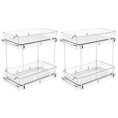 YUGSHNKFC 2-Pack Adjustable Expandable Bathroom Organizers