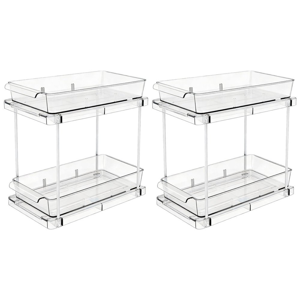 YUGSHNKFC 2-Pack Adjustable Expandable Bathroom Organizers