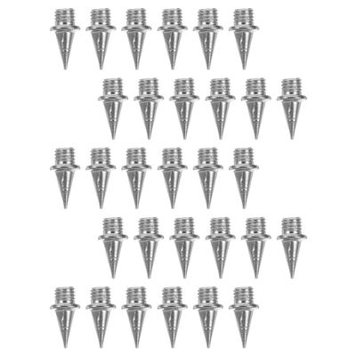FUNOMOCYA Silver Track Spikes for Running Shoes, Hardened Steel, 30-Pack, 3/8 Inch