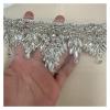 Handmade Glass Rhinestone Clothing Collar, Sew-On Lace (Sapphire) view 2