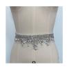 Handmade Glass Rhinestone Clothing Collar, Sew-On Lace (Sapphire) view 4