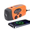 Fockety Hand-Crank Emergency Radio, 2000 mAh Power Bank with AM/FM/NOAA, Solar Charging and LED Flashlight, Orange view 4