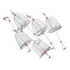Veemoon 5-Piece Stainless Steel Fish Bait Trap for Sea Creatures view 1