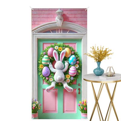 Spring Door Banner with Egg Design, Festive Door Decoration