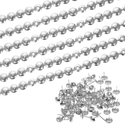 Decorative Upholstery Nails for Sofas, 6 Pieces, Iron, Silver