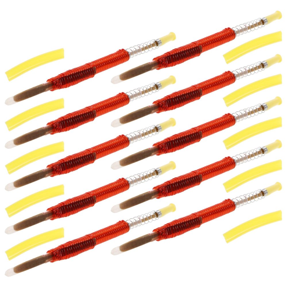 DEARMAMY Bamboo Beekeeping Grafting Needles, 10 Pieces, ABS and Ox Horn, Non-Slip Handle