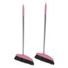 2-Piece Broom Handle Set, Plastic and Stainless Steel, Long-Reach Sweeping, Pink view 1