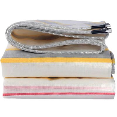 Waterproof PE Tarpaulin 200 g/m², 1.2 x 1.5 m, Gold/Silver