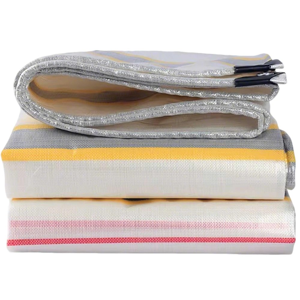 Waterproof PE Tarpaulin 200 g/m², 1.2 x 1.5 m, Gold/Silver