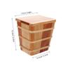 Hohopeti Square Rice Storage Container with Lid, Hangiri Sushi Oke Tub, Airtight, Versatile Kitchen Storage Box view 2