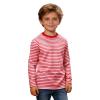 Jinitaimei Children's Red and White Striped Long-Sleeve Shirt, Crew Neck Carnival Sailor Costume Top view 1