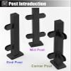 Black 304 Stainless Steel Glass Railing Post Kit for Indoor and Outdoor Use, 1 Unit (85 cm End Post) view 3