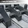 Black 304 Stainless Steel Glass Railing Post Kit for Indoor and Outdoor Use, 1 Unit (85 cm End Post) view 4