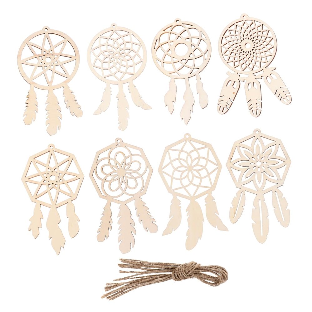 Wooden Dream Catcher Hanging Ornament for Bedroom Decor