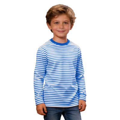 Jinitaimei Children's Red and White Striped Long-Sleeve Shirt