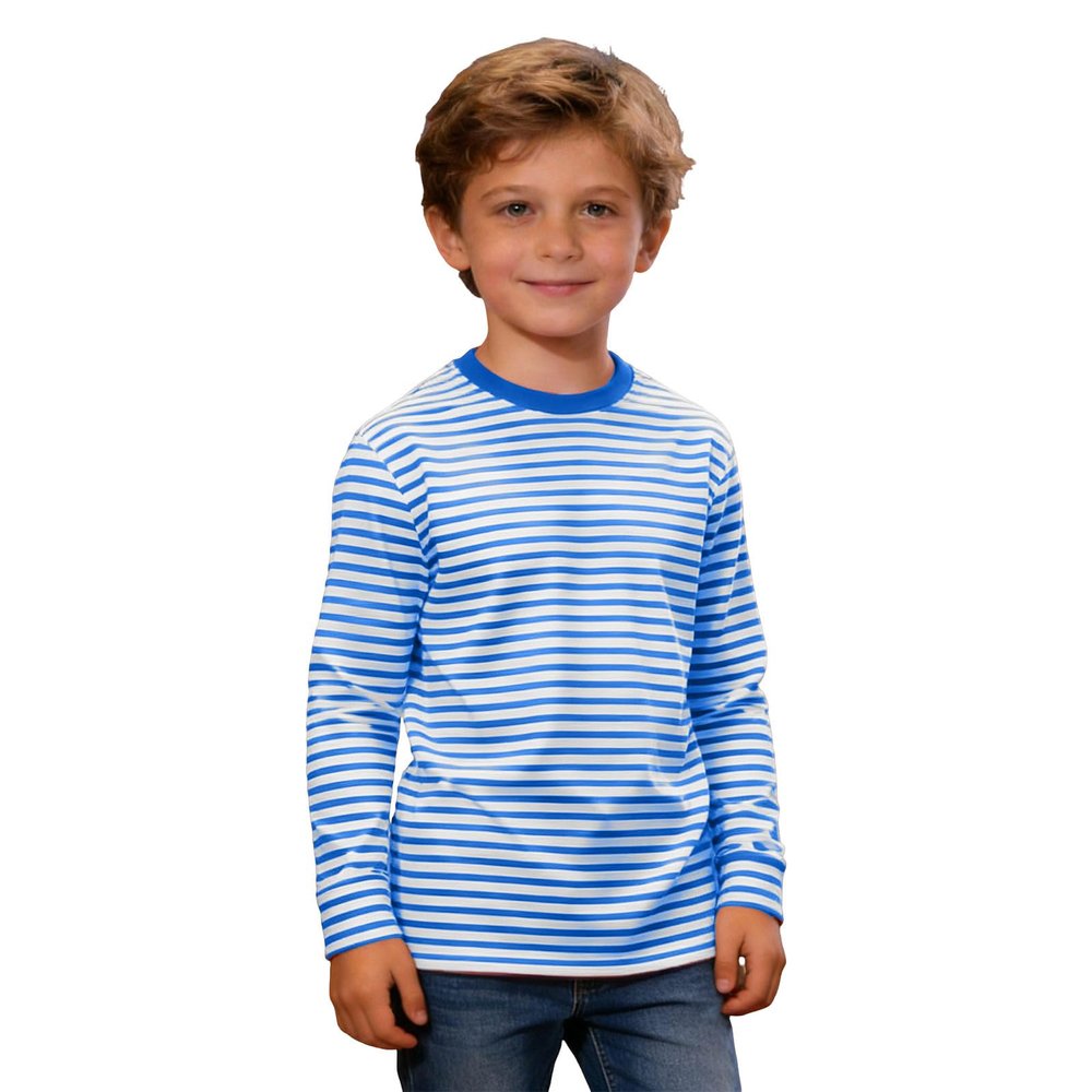 Jinitaimei Children's Red and White Striped Long-Sleeve Shirt