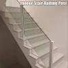 Modern Metal and Glass Railing Posts for Stairs, Balconies, and Patios view 2