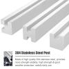 Modern Metal and Glass Railing Posts for Stairs, Balconies, and Patios view 4