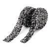 Rhinestone Diamond Satin Ribbon Crystal Roll, Silver Black, 15 mm × 1 Yard view 1