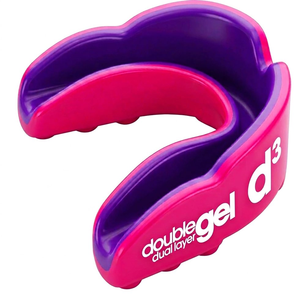 d3 Sports Mouthguard, Dual-Layer Gel, Adults 12+, Pink/Purple