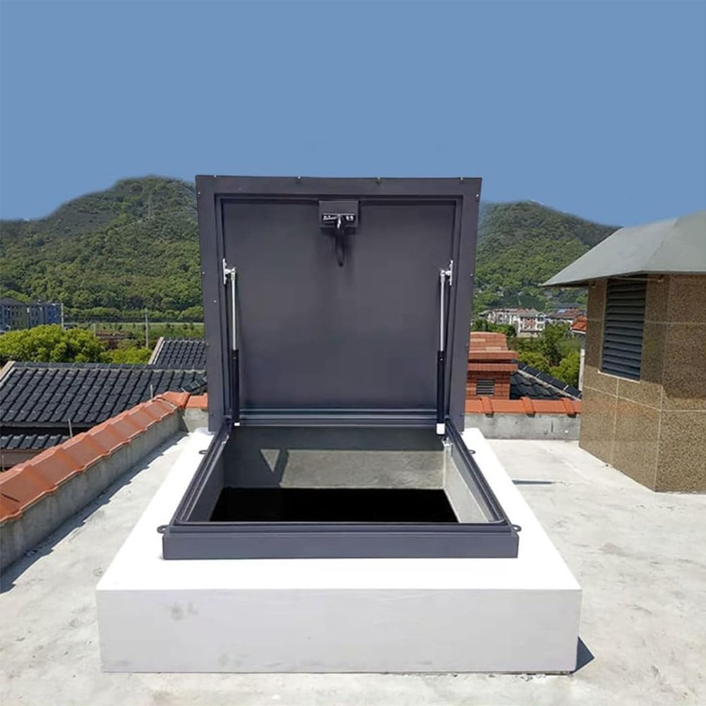 Emergency Escape Hatch Made of Galvanized Steel, Waterproof Design for Commercial and Basement Use