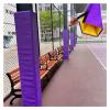 Basketball Post Pad, Square Foam Protector for Outdoor Use, Weather-Resistant 360° Gym Padding (6 x 6 in/7.5 x 7.5 in), Purple, 2 x 2 in view 1